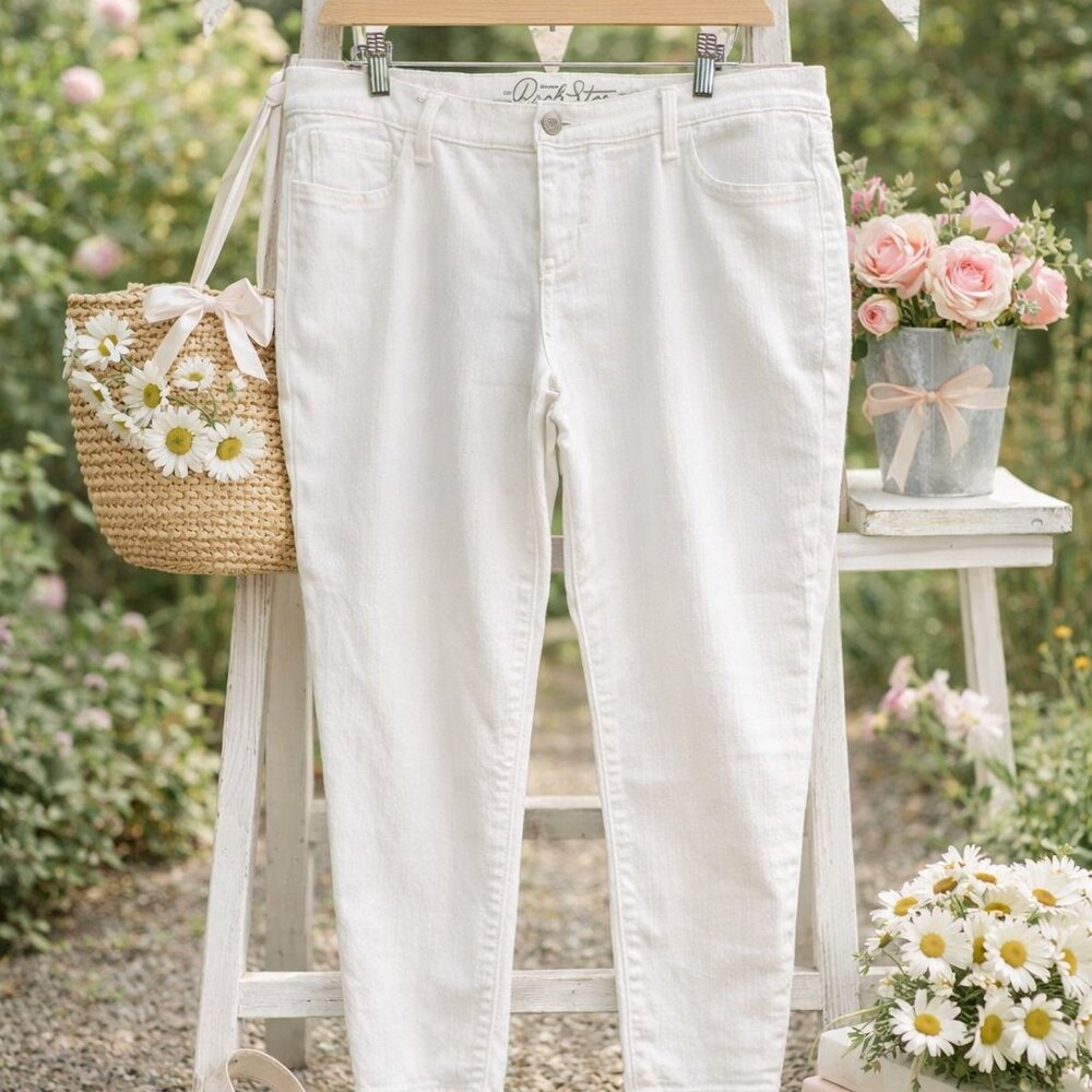 Old Navy Rockstar Skinny Jeans White Size 14